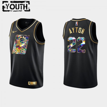 Dres Phoenix Suns Deandre Ayton 22 Nike 2021-22 Crno Golden Edition 75th Anniversary Diamond Swingman - Dječji